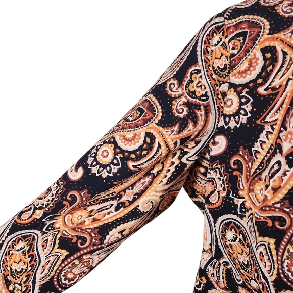 Liz Claiborne Paisley Print Dress. 3/4 sleeve Sz 18W - Picture 4 of 11